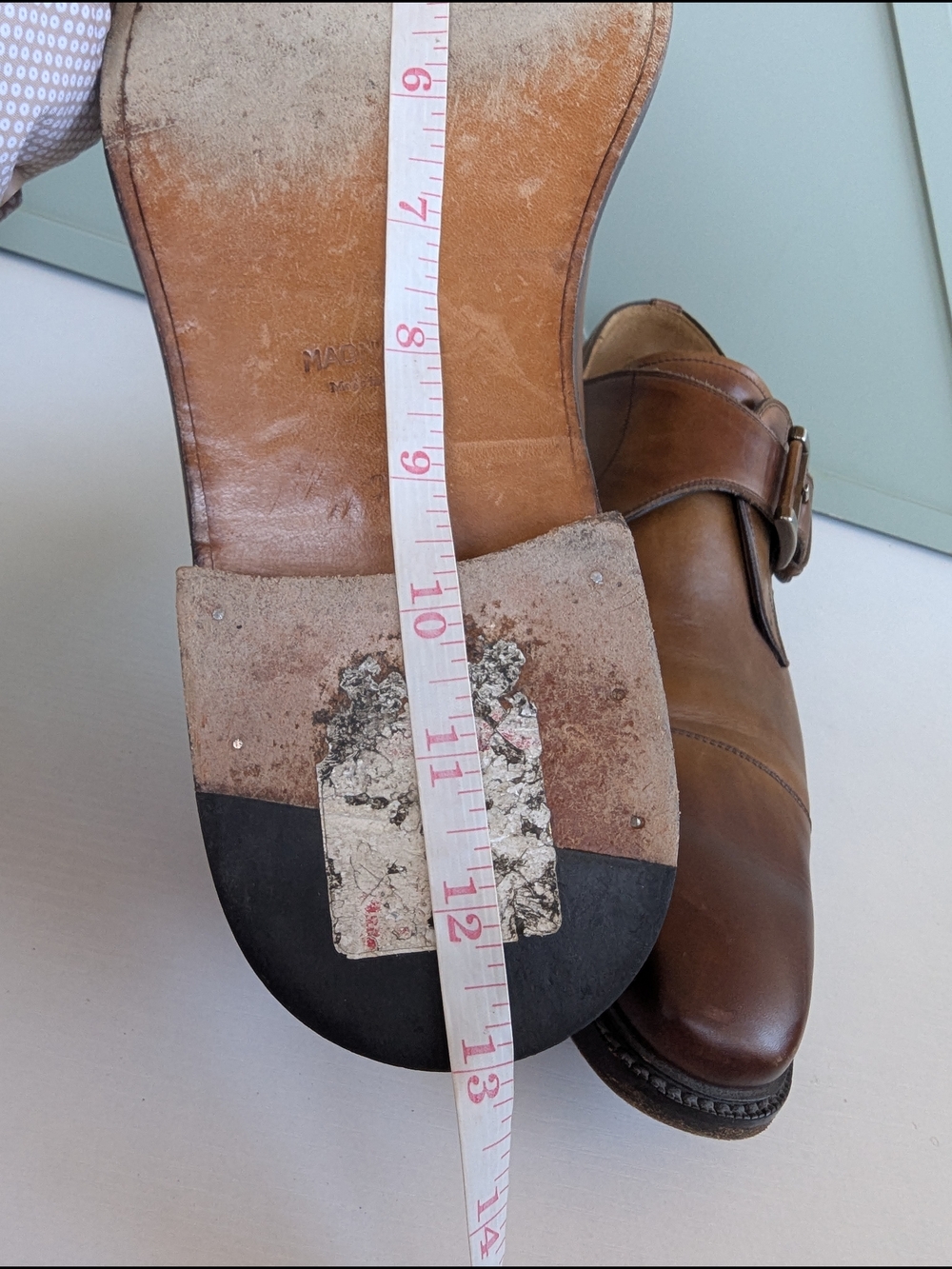 Magnanni Brown Leather Single Monk Strap Oxfords - Picture 11 of 12